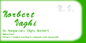 norbert vaghi business card